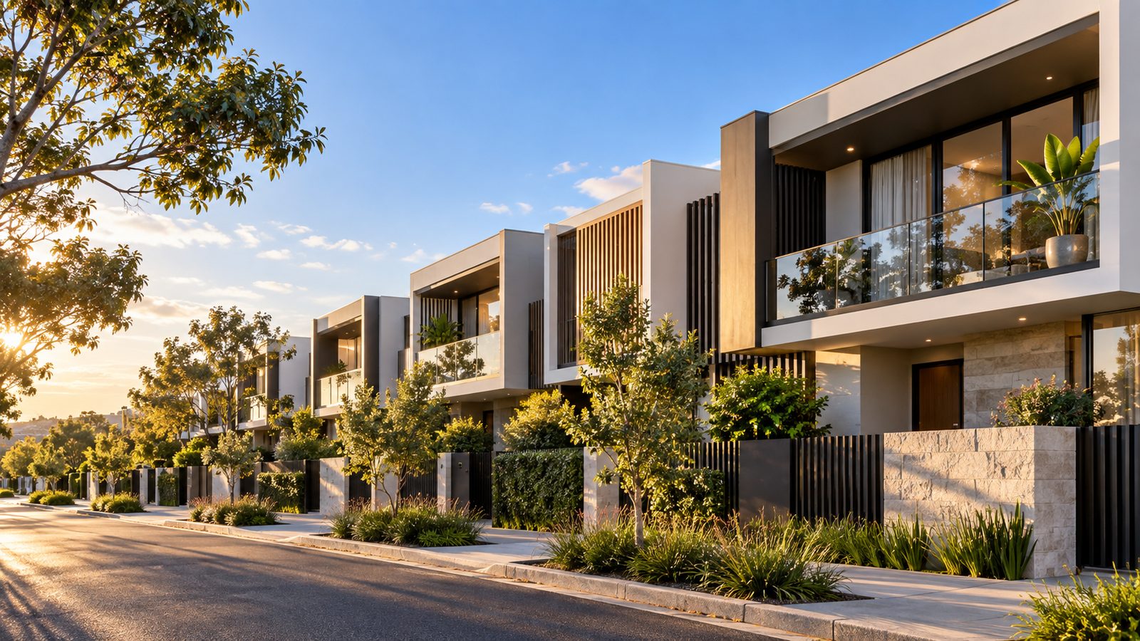 Modern Australian townhouse development