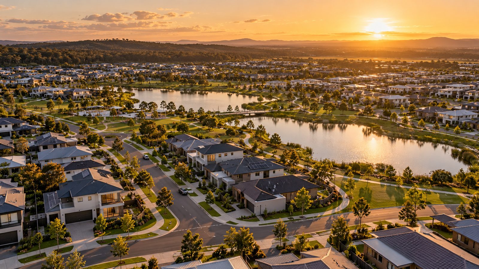 Modern masterplanned Australian residential community