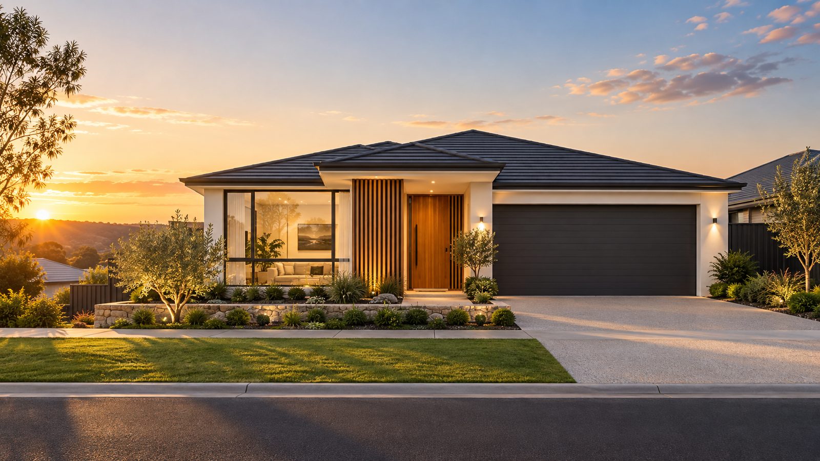 Modern Australian suburban new-build home